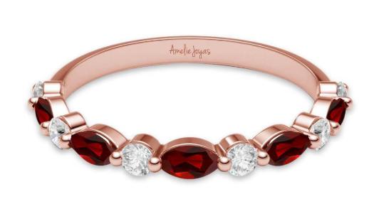  AMELIE JOYAS  Churumbela de oro 14 k zirconia