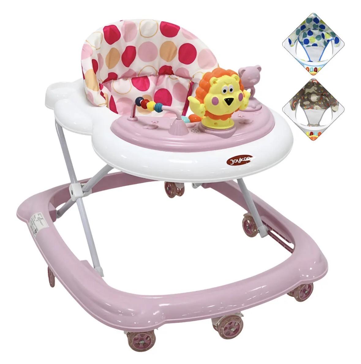 Andadera Para Bebé León Músical Alturas Ajustables Plegable Gris