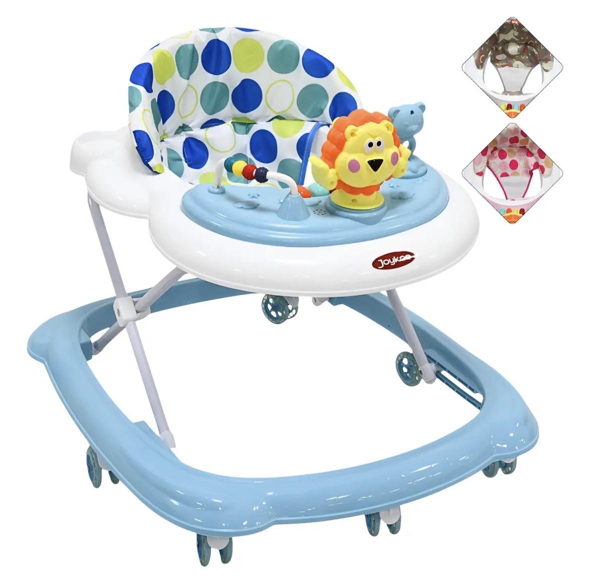 Andadera Para Bebé León Músical Alturas Ajustables Plegable Rosa Joykoo