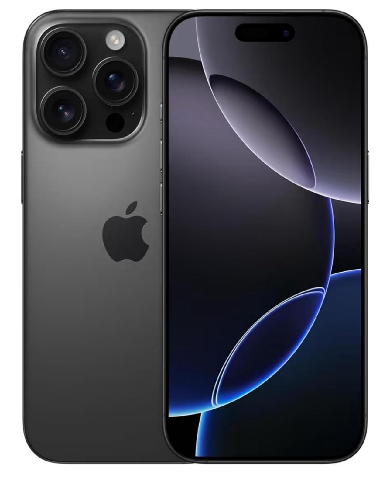 Apple iPhone 16 Pro, 128GB, Titanio Negro (Reacondicionado) grado (exelente)