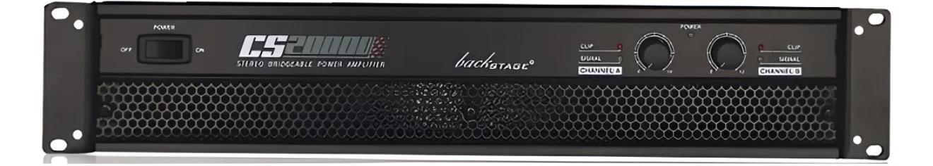 Backstage Cs-20000 Poder Amplificador 2 Canales 2 Ohms Color Negro Potencia De Salida Rms 2000W