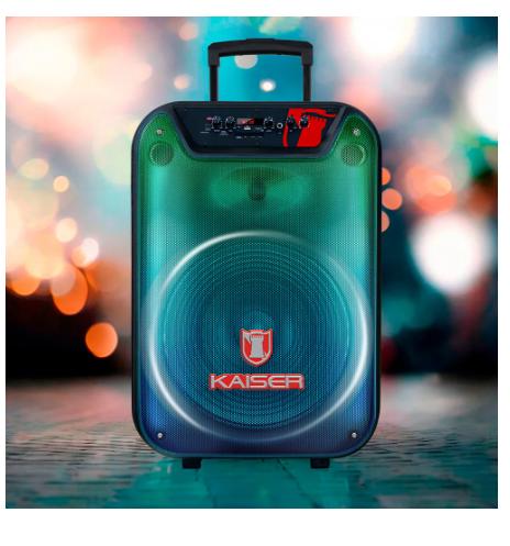 Bafle Kaiser 15 PuLG 25,000w Pmpo Llantas, Micrófono Ksw-351