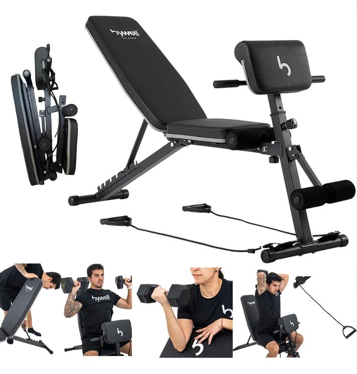 Banco Gym Multiposiciones Ajustable Romano Y Plegable Bywell