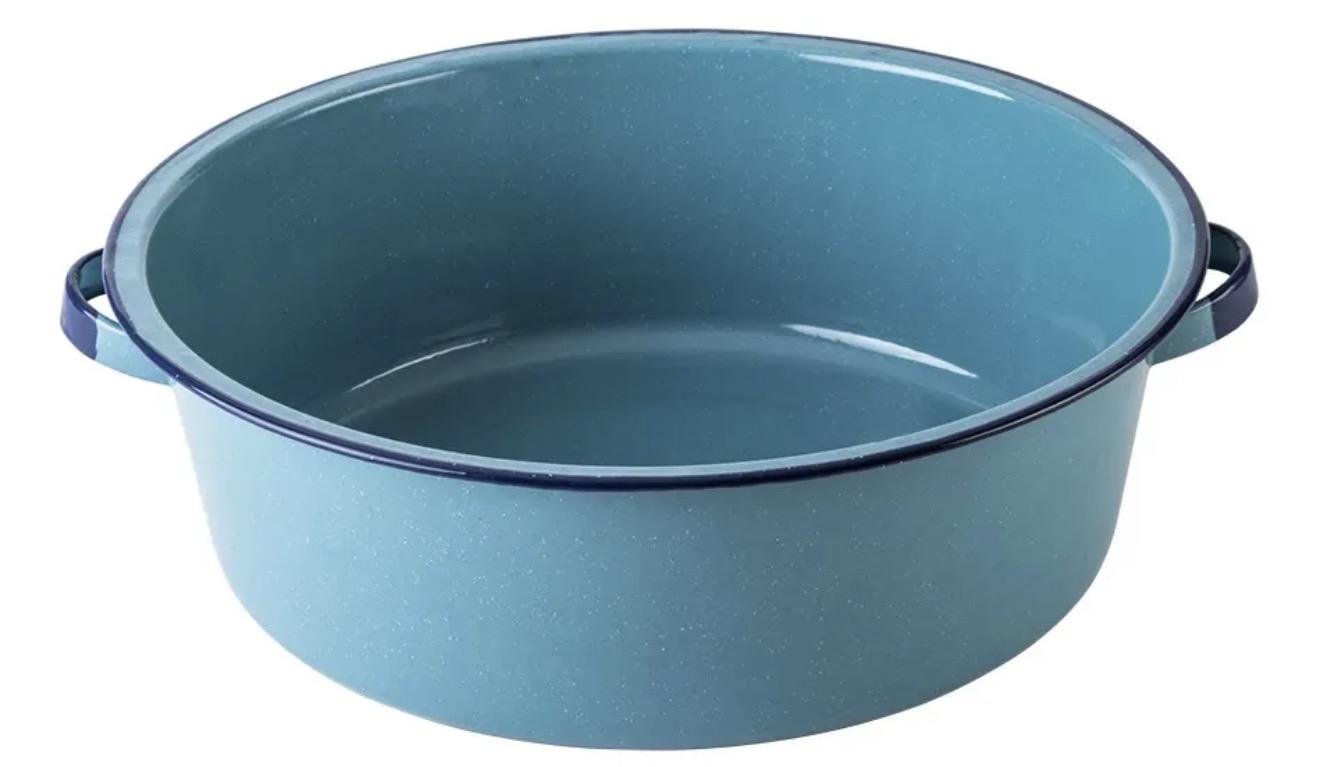 Bandeja De Peltre 44 Cm C/asas Azul 15 Lt Cinsa 32598