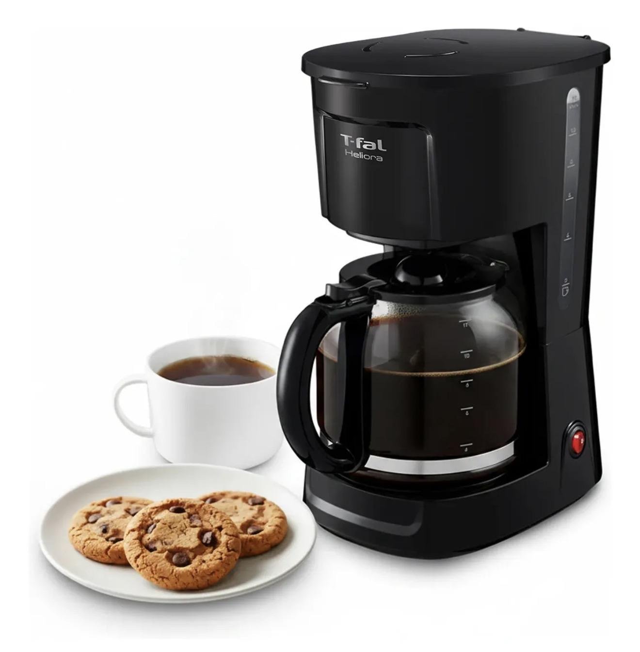 Cafetera de Goteo T-fal Heliora Grande para 12 Tazas con Sistema Antigoteo