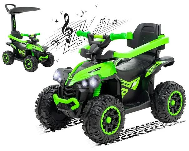 Carro Eléctrico Con Bastón Montable Mini Infantil Con Luz