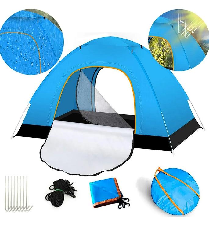 Casa De Campaña Camping Playa 3-4 Personas 2x2x1.35m