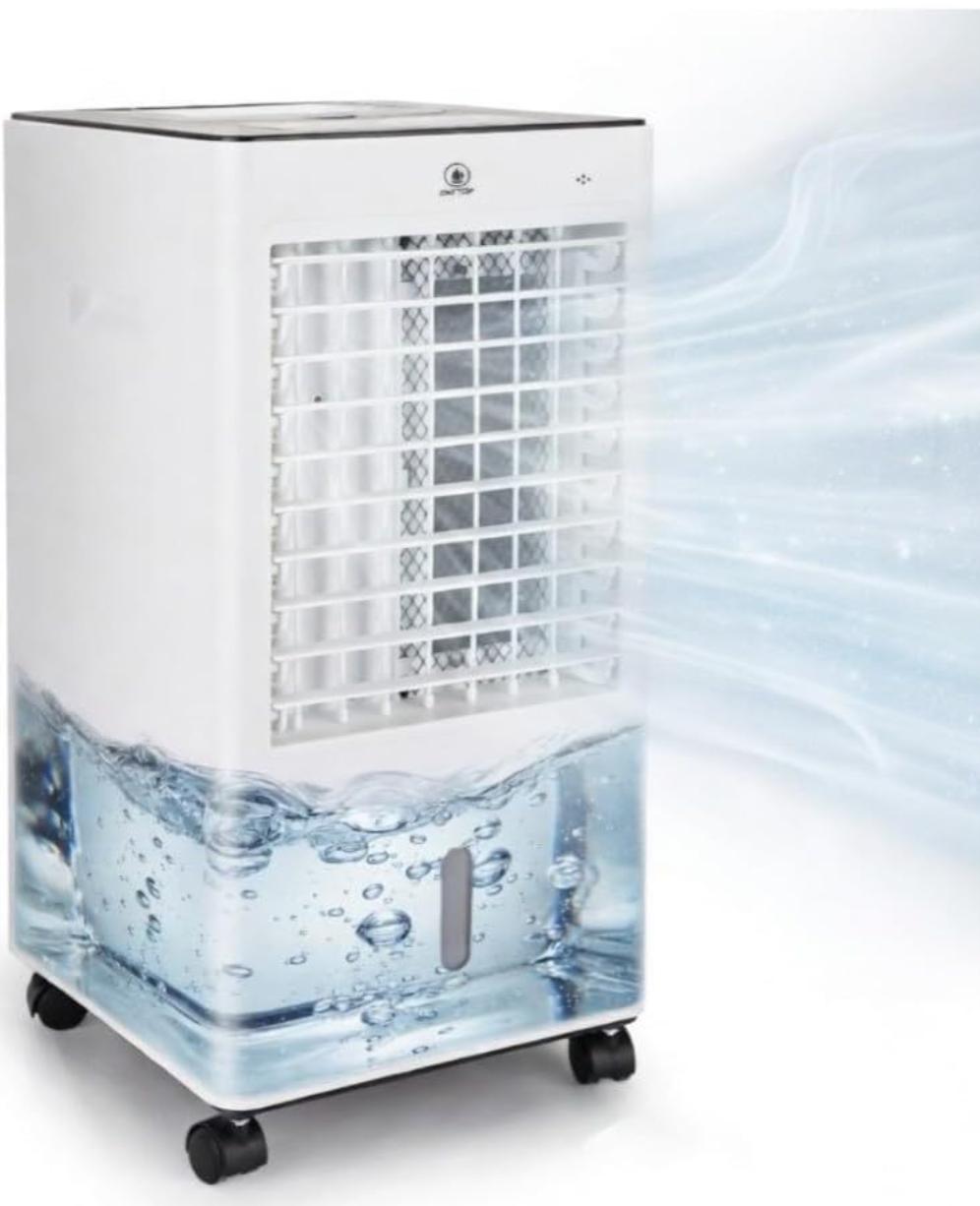 Climatizador Evaporativo Portátil 3 en 1, Aire Acondicionado, Enfriador de Aire con 3 Velocid