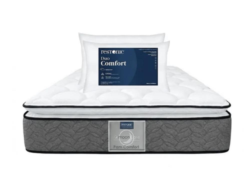 Colchón Queen Size Restonic Ultra Confort Ortopédico + 2 Almohadas