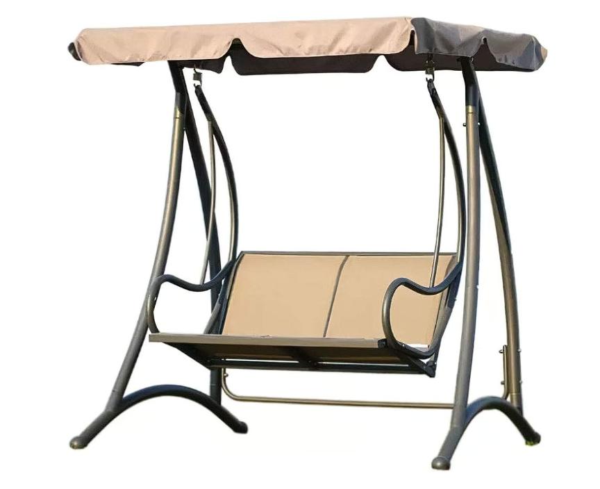 Columpio Banca con Techo Impermeable para Exteriores 