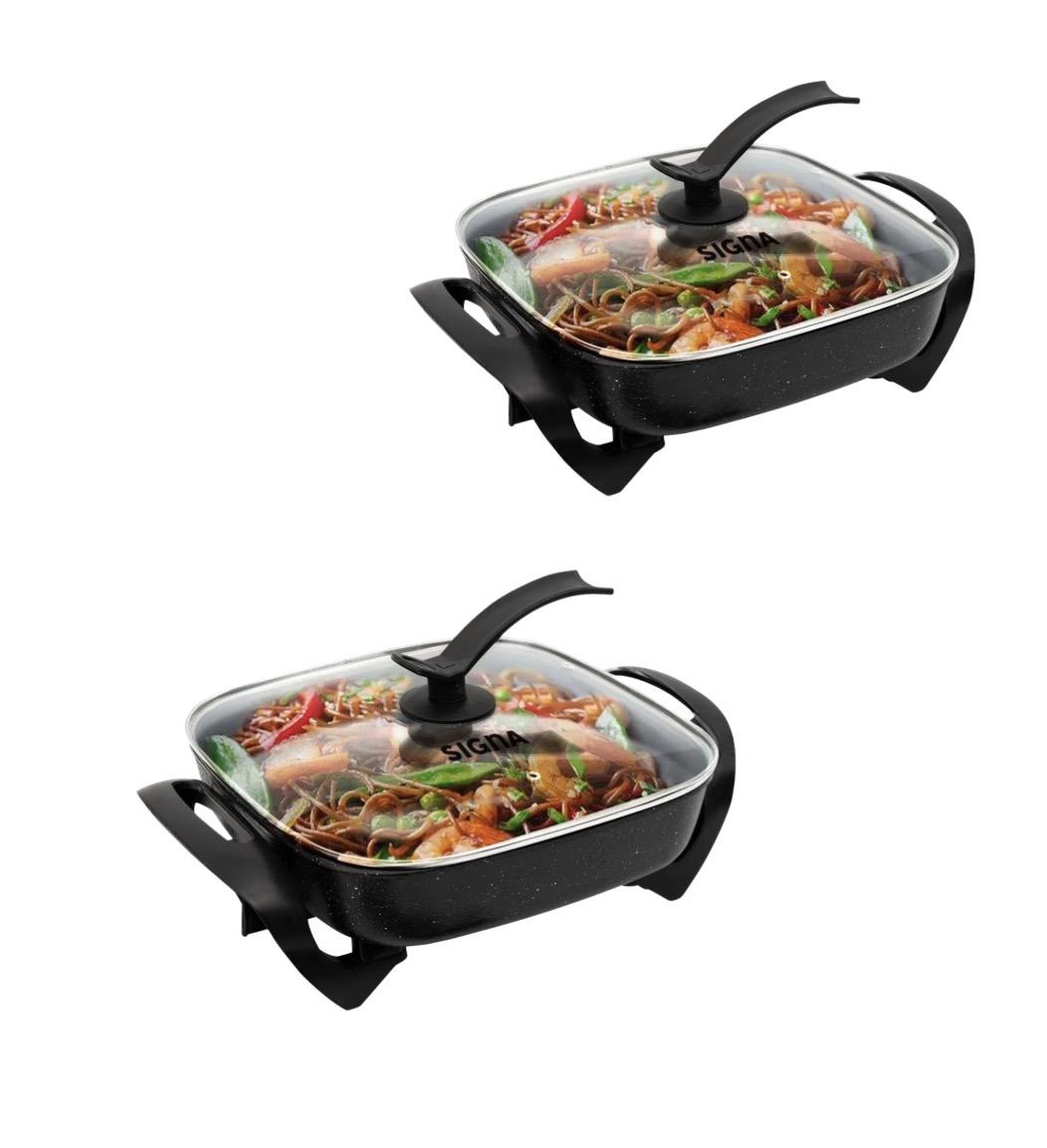 Combo Sartén Eléctrico Antiadherente Signa HG5C1 Portatil 6l