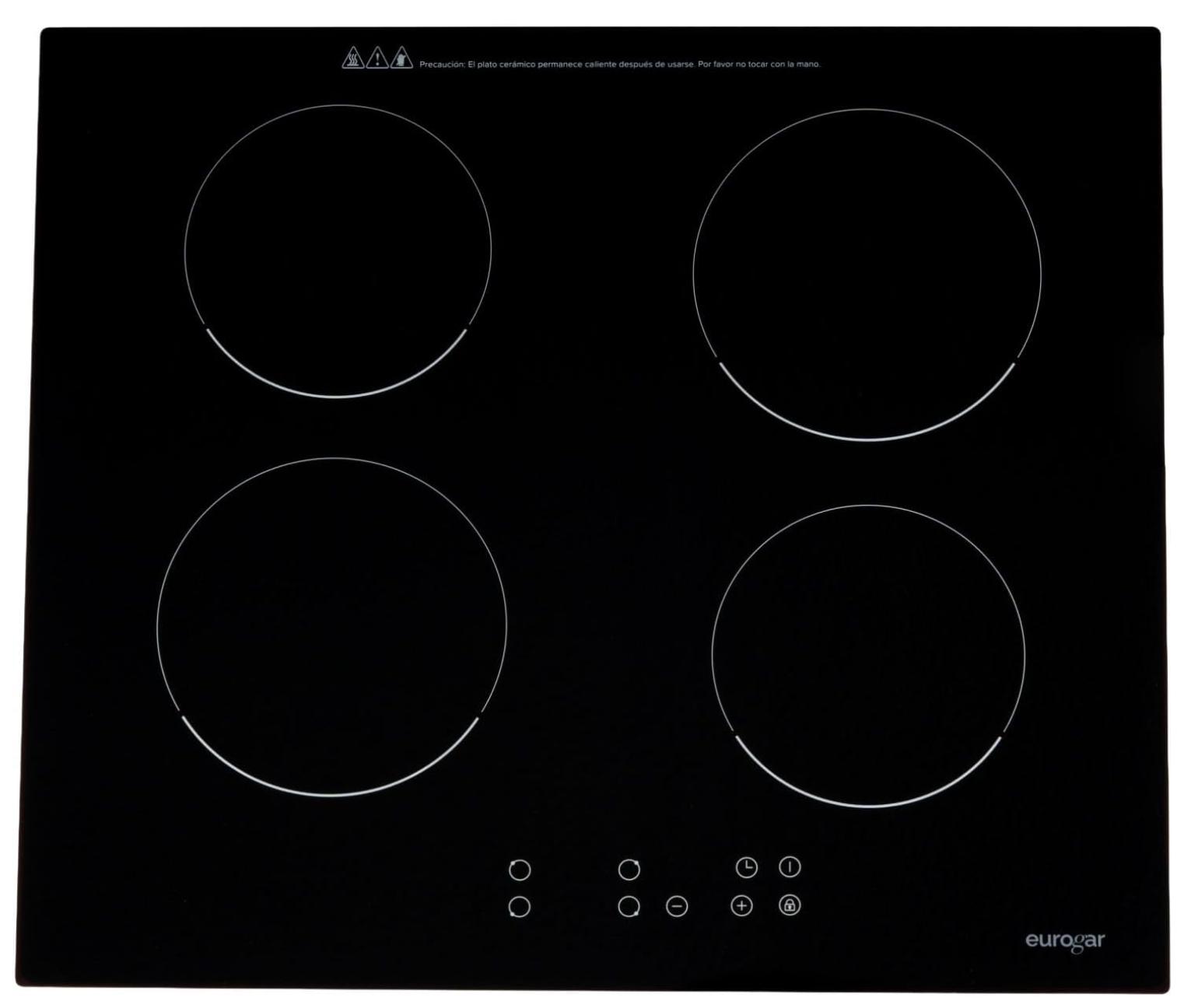EUROGAR Parrilla eléctrica de inducción 4 zonas de calentamiento 220V
