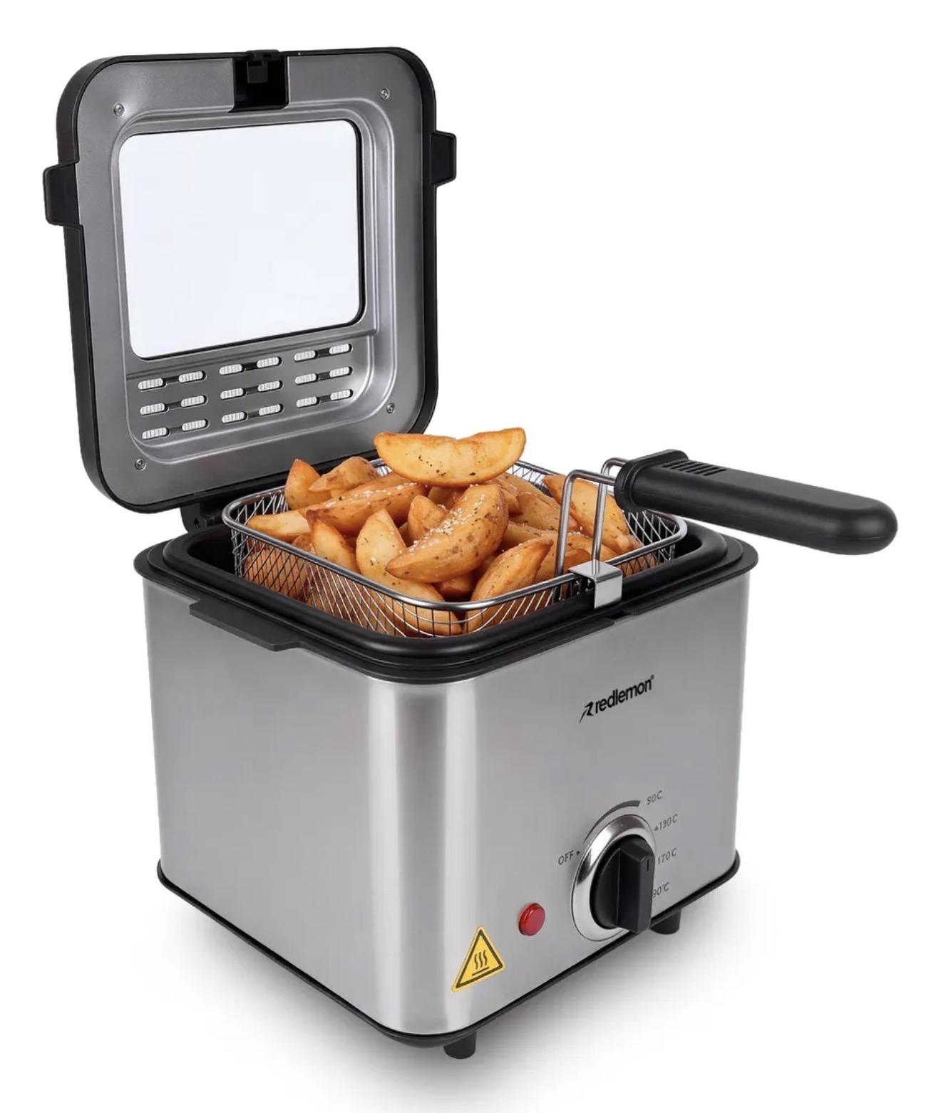 Freidora De Aceite Electrica 1.5l Compacta Para Papas Snacks