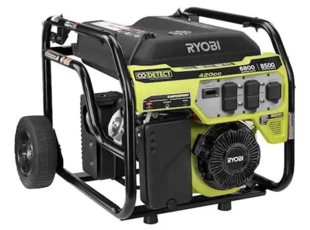Generador Ryobi 8500-6800 Watts