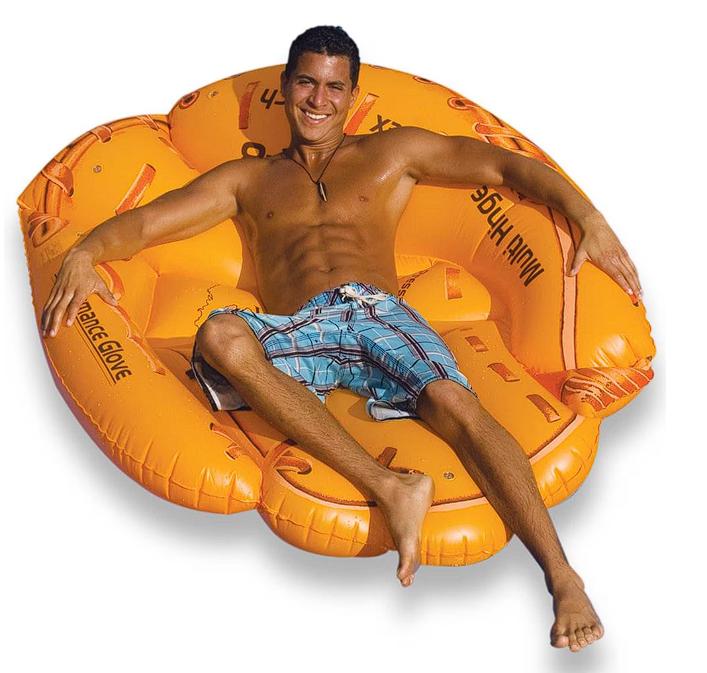 Guante De Béisbol Hinchable Pool Float Swimline Giant, Color Marrón