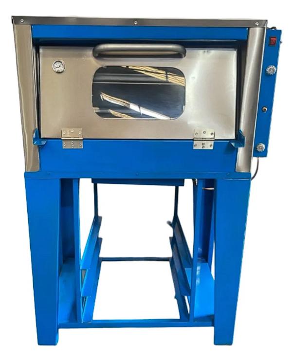 Horno De Acero Inoxidable Para 2 Charolas/ Con Cristal Azul