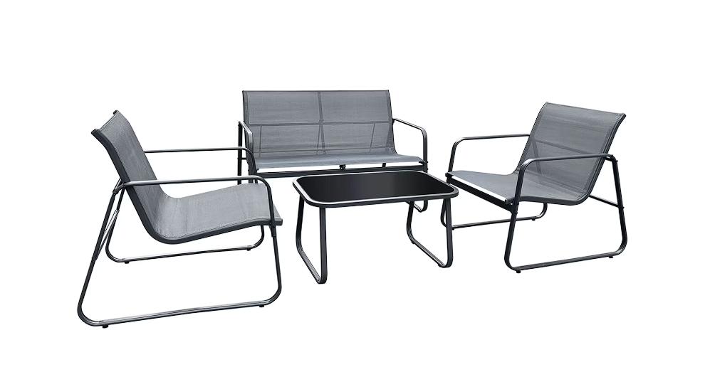 Juego de Jardín Gris Congo 4 Piezas