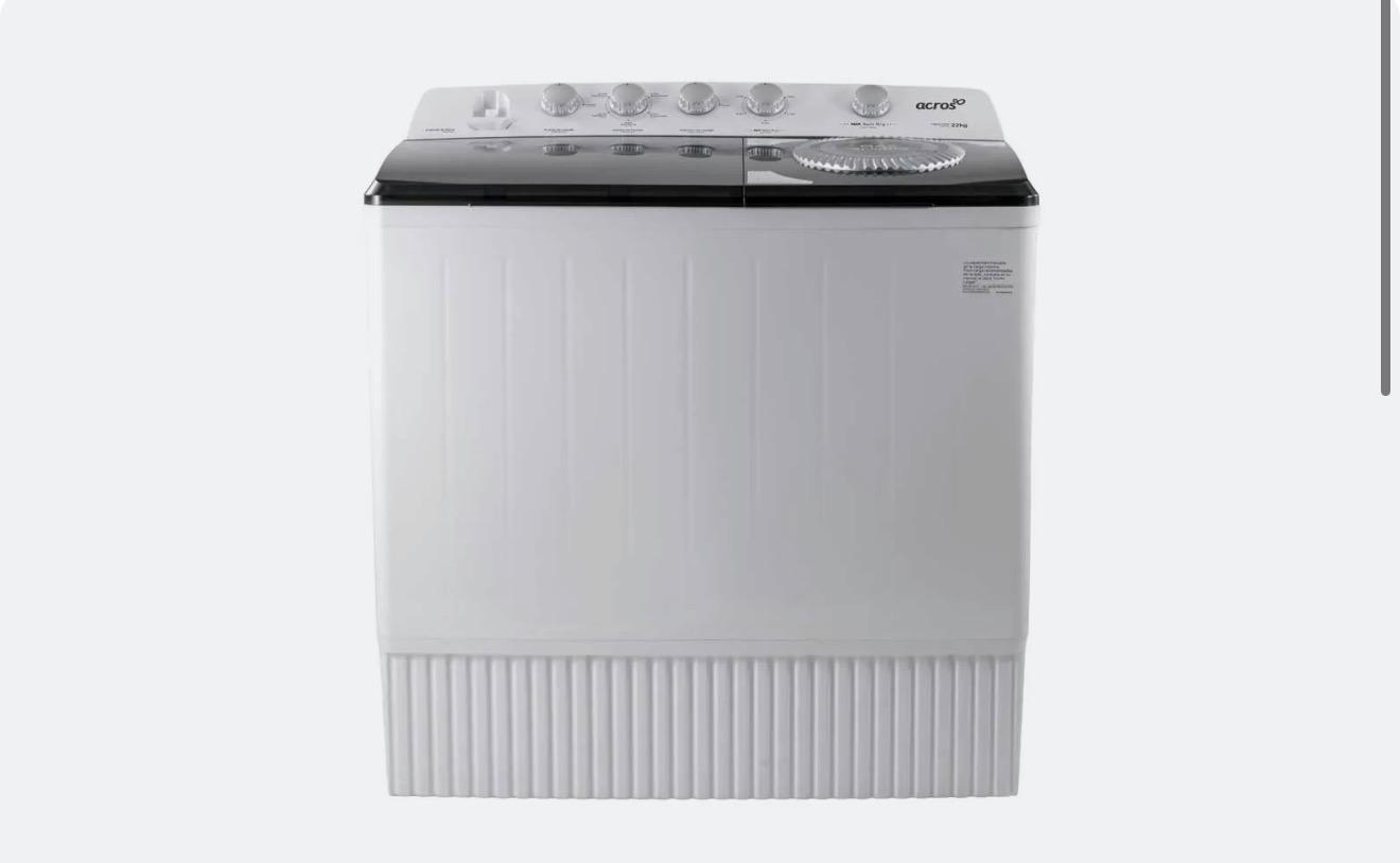 Lavadora 22kg Dos tinas Semiautomática MaxSpin Dry Blanca