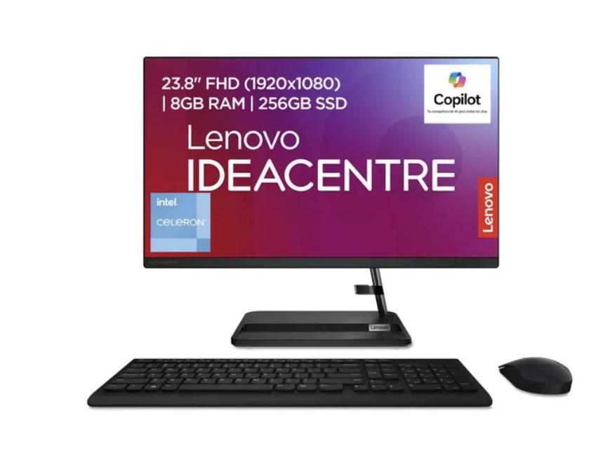 Lenovo IdeaCentre AIO 3 24IAP7 23.8" FHD Intel Celeron 8GB RAM, 256GB SSD Windows 11 Home con Teclad