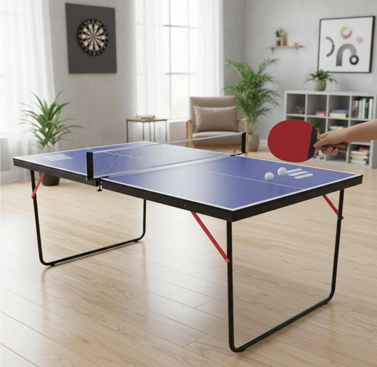 Mesa De Ping Pong Sitg Portátil Plegable 137x76x67cm