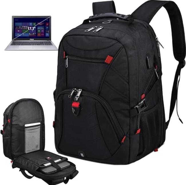Mochila para Laptop, Mochila antirrobo impermeable con puerto de carga USB Interfaz para auriculares