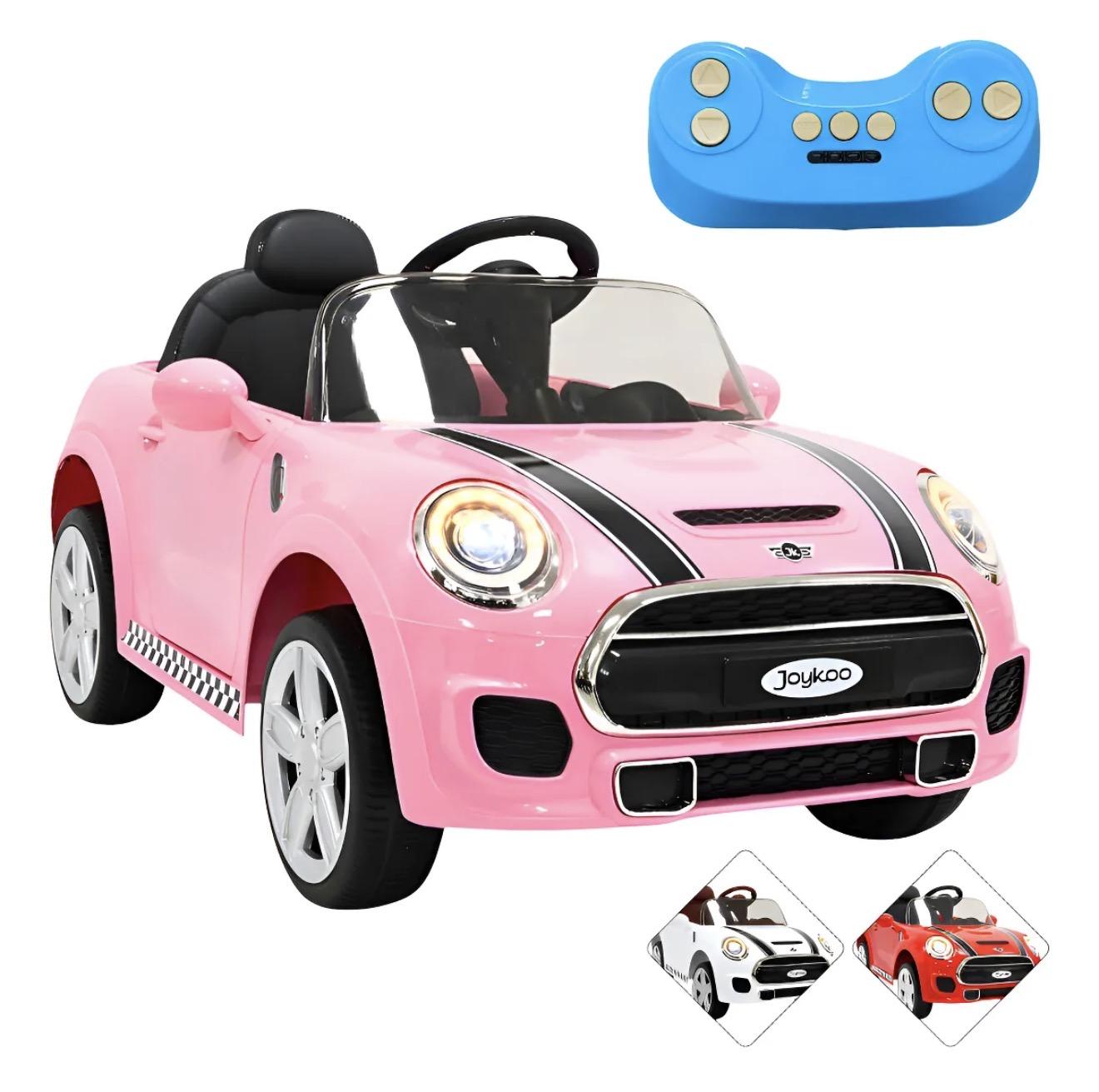 Montable Electrico Para Niños Luz Y Sonido Control Remoto Rosa Joykoo