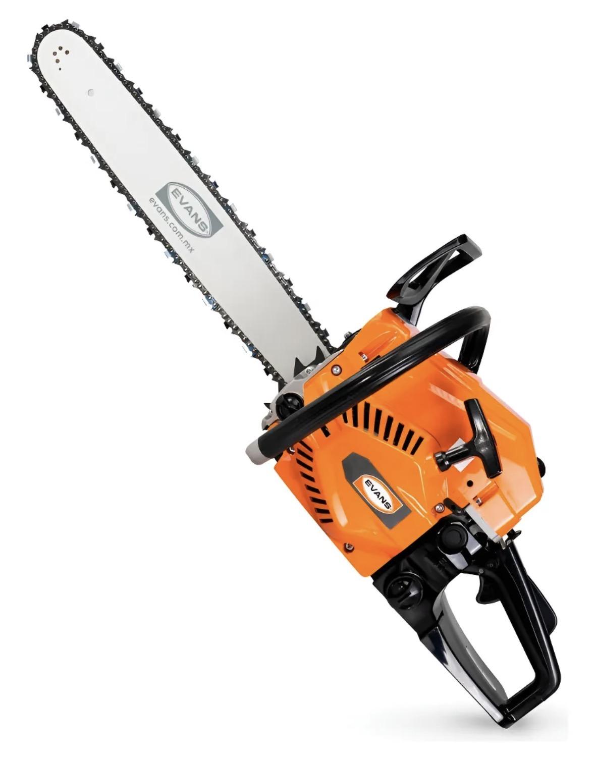 Motosierra A Gasolina Evans Basicaplus 54cm3 3.4hp Corte 20 Color Naranja