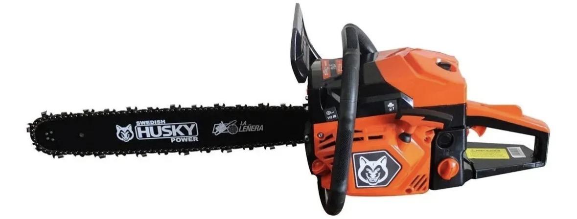 Motosierra Leñera Husky A Gasolina 52 Cc Barra 20 Pulgadas Naranja
