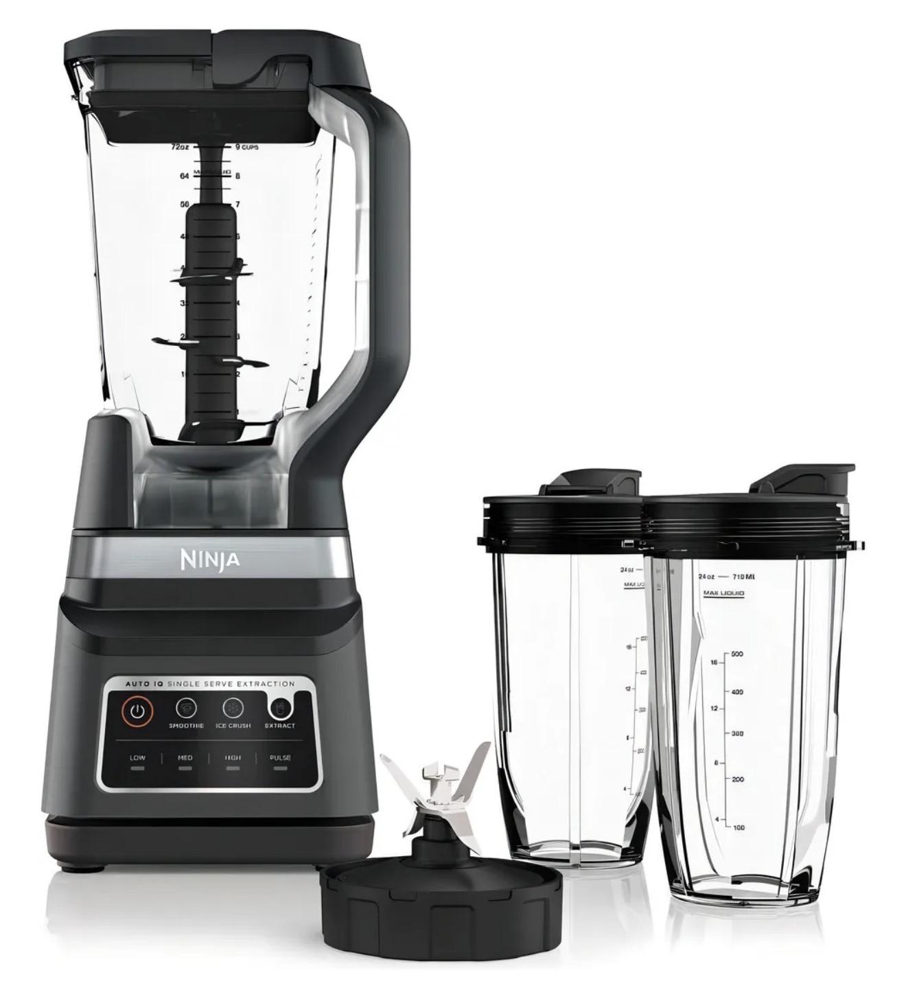 Ninja Licuadora Profesional Plus Duo Con Auto-iq Db751a Color Gris