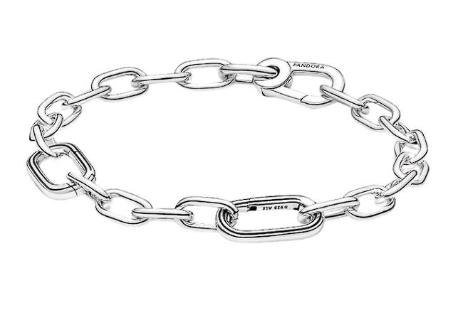Pandora Brazalete de cadena de eslabones pequeños Plata Esterlina