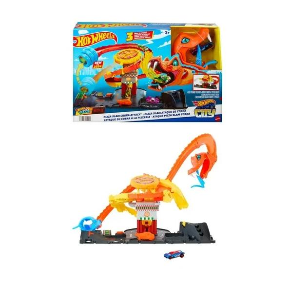 Pista de Juguete Hot Wheels City Ataque de Cobra vs Pizzería