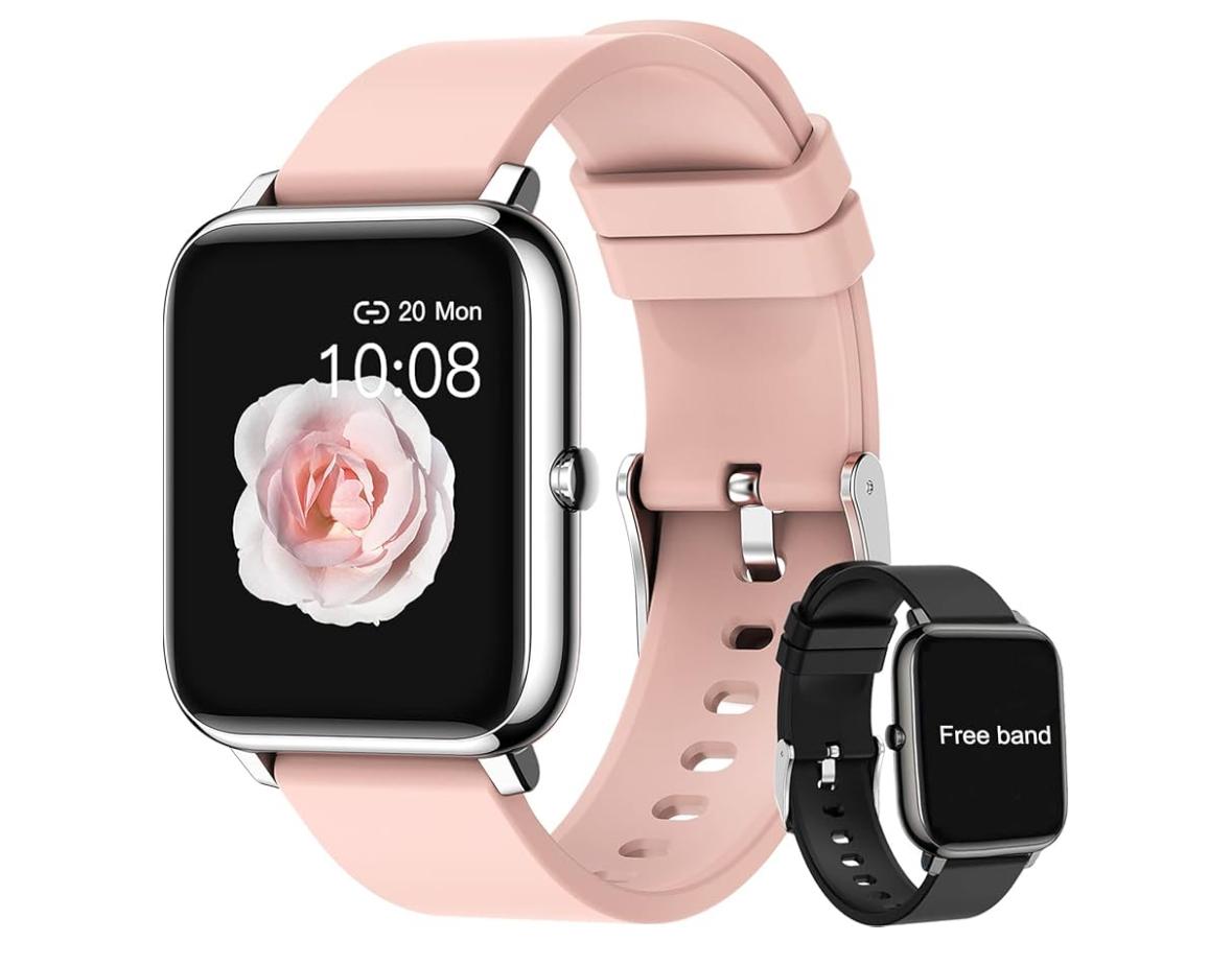 Salandens Smartwatch, Reloj Inteligente Mujer y Hombre Smartwatch Presion Arterial Monitor Pulser, I