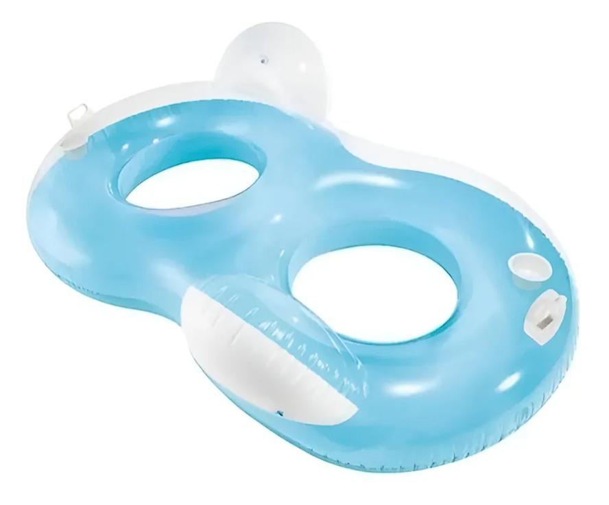 Salvavidas Sillón Flotador Doble Intex color Azul