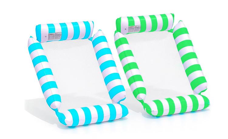 Set De 2 Hamacas Inflables Para Alberca Flotador Para Adultos Bluelander