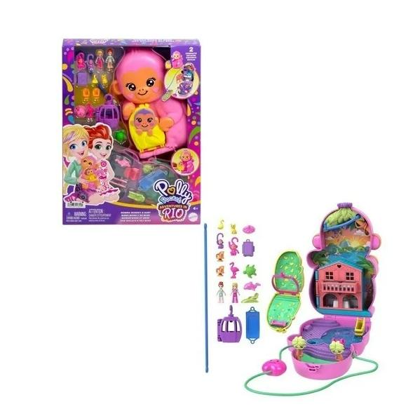 Set de Juego Polly Pocket Compacto Mundo Sorpresa Mamá Changuito
