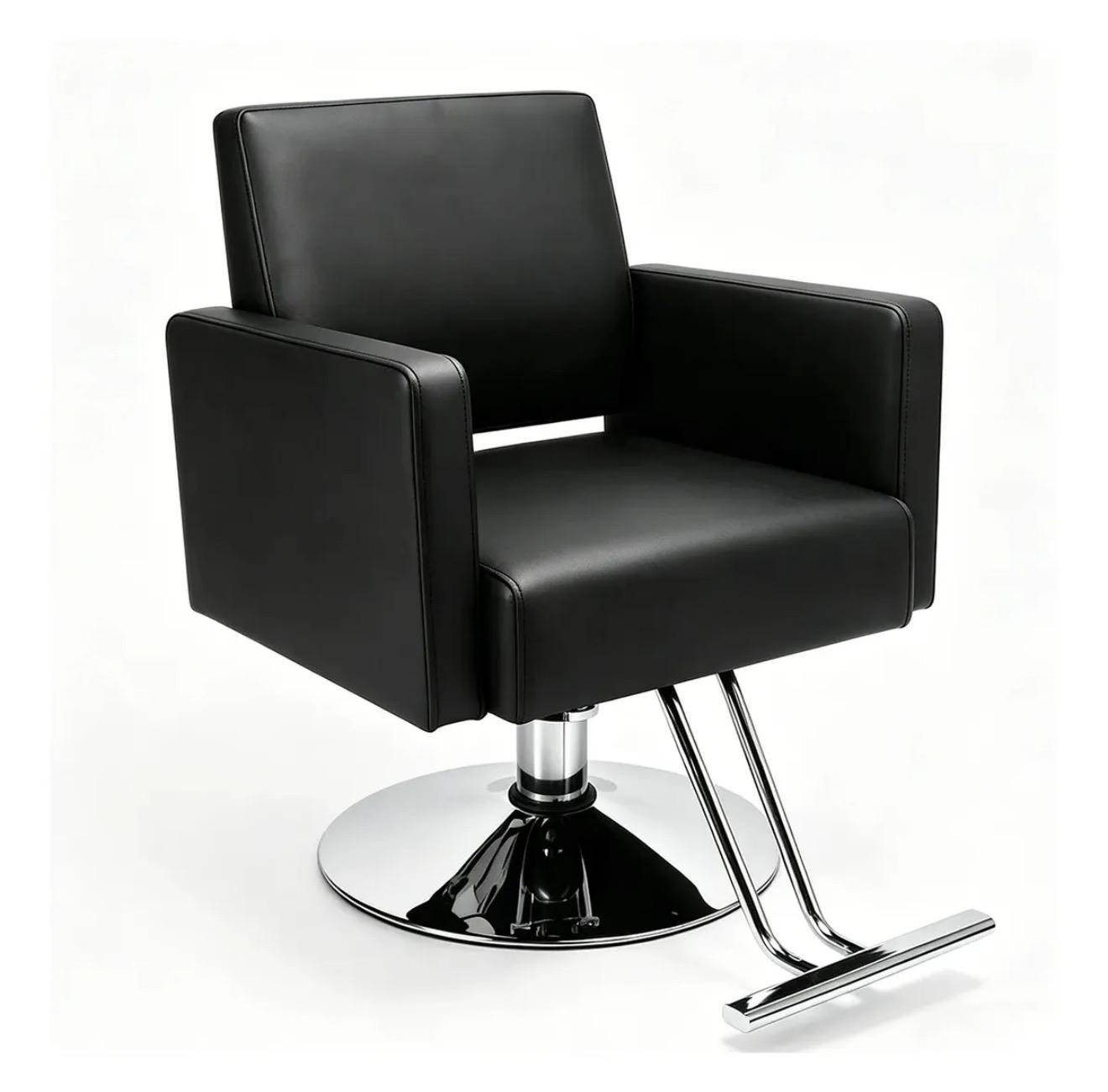 Silla Barbería Estética Hidráulica Altura Ajustable Negra