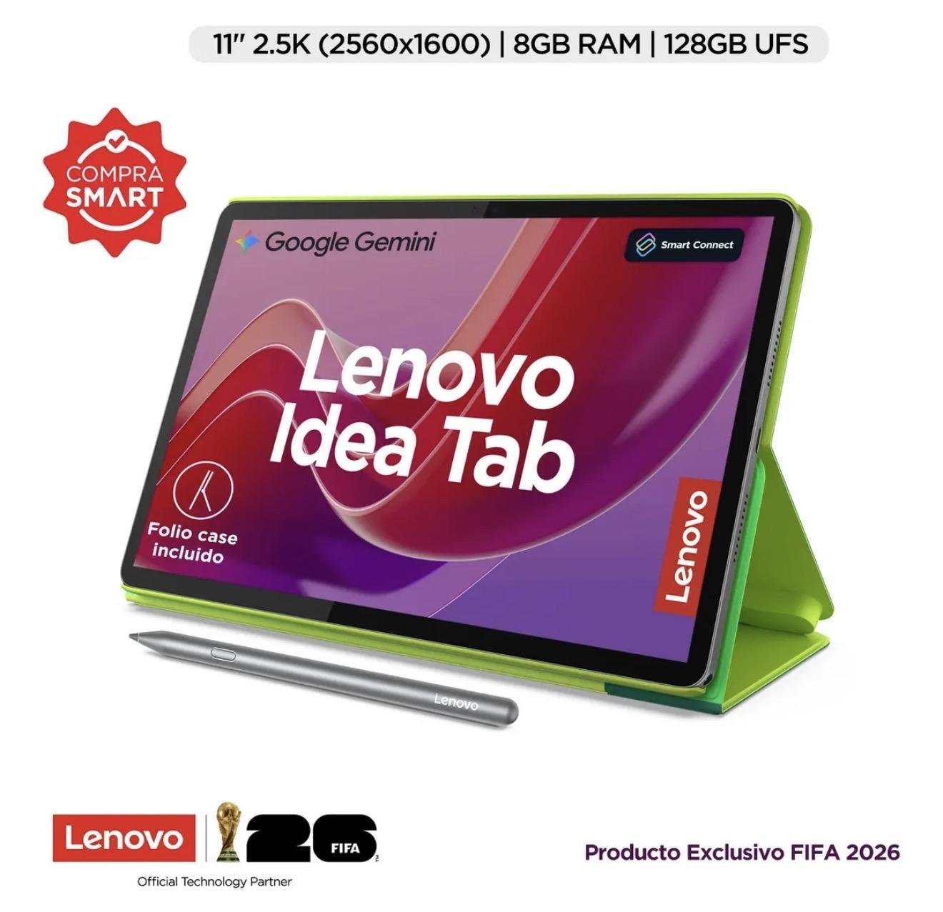 Tablet Lenovo Idea Tab 11 2.5k 8gb 128gb Pluma + Funda Gris Luna