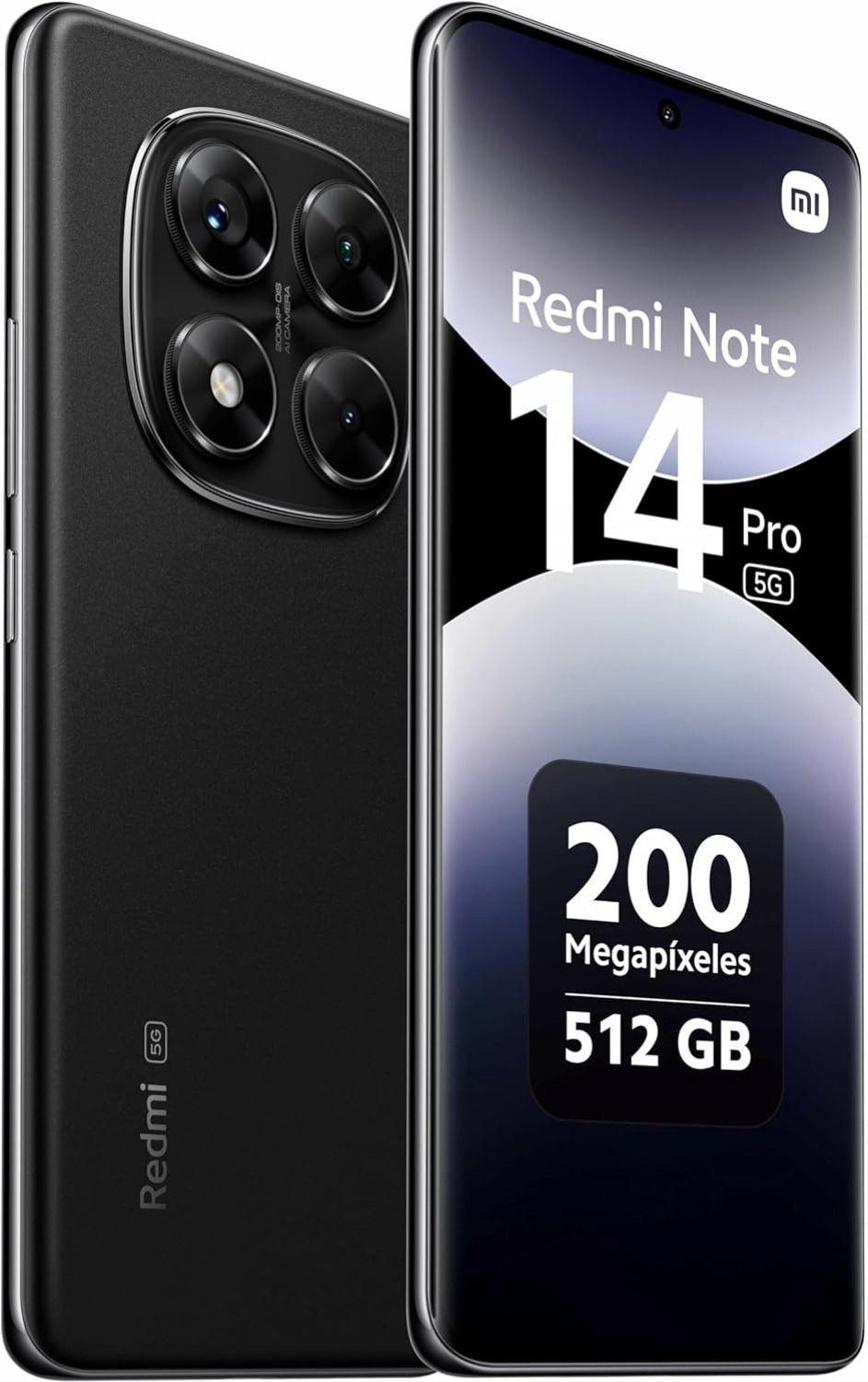 Teléfono Xiaomi Redmi Note 14 Pro 4G 12 GB Ram 512 GB Rom 200 MP Negro