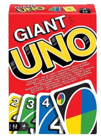 Uno Gigante Clásico Juego de Mesa Cartas marca Mattel