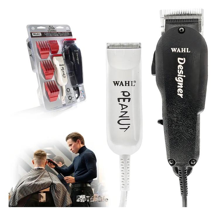 Wahl All Star Corta Pelo Terminadora Alámbricas Profesional Color Negra