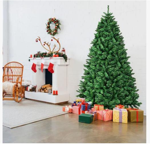 Árbol De Navidad Artificial 1.8m (800 Ramas) Con Soporte De Metal Verde