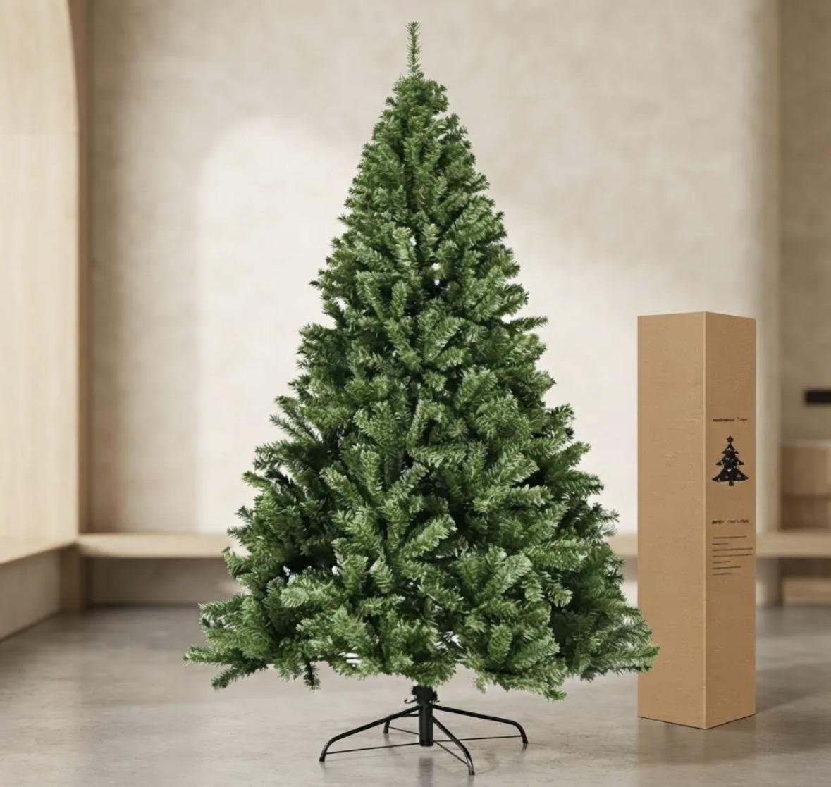 Árbol Navidad 1.80m Pino Artificial Frondoso 600 Ramas